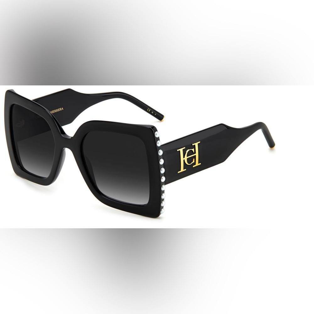 Carolina Herrera CH/0001/S 807/9O Sunglasses Women's Black/Grey Gradient 55mm